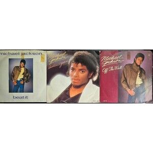 Michael Jackson Red Vinyl Set Of 3 45 Records See Description 1979 Vintage